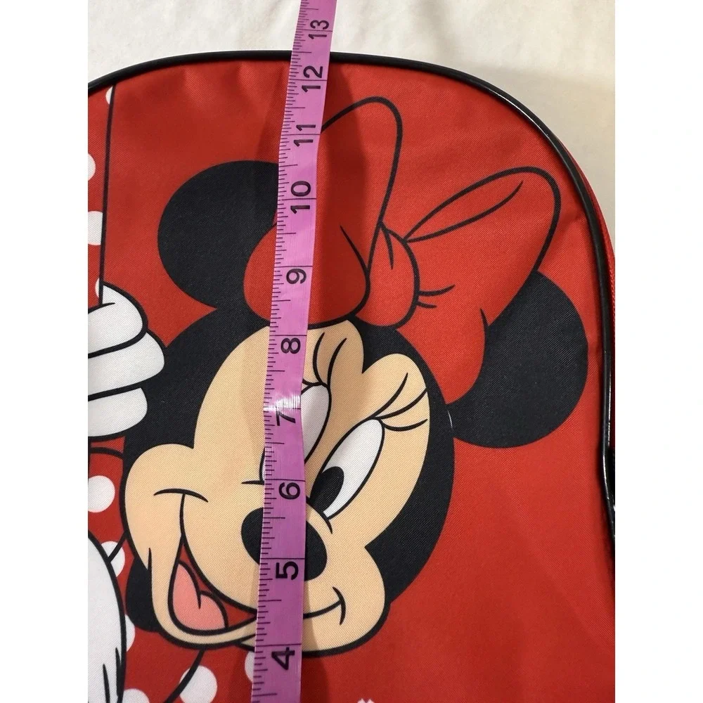 Disney Minnie Mouse Backpack Red Polka Dot Bow Kids School Bag NWOT